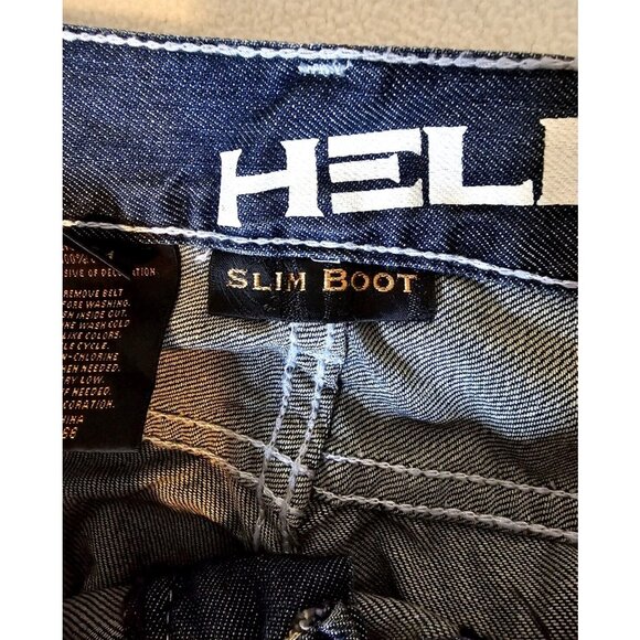 Helix Jeans Mens 34x30 Blue Slim Fit Bootcut  Denim Pants - Picture 5 of 9